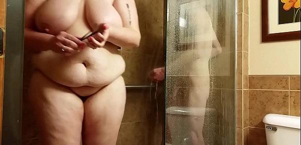  Bbw huge tit wife fucked in the shower  2
